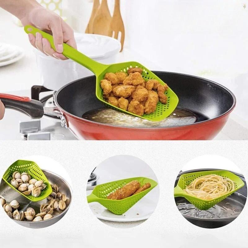 Plastic Water Shovel Drainage Shovel PP Plastic Ice Shovel Colander Filter Shovel Drainage Spoon Kitchen Tools