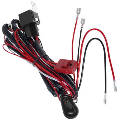 Kit de faisceau de câblage pour barre lumineuse LED 12V 40A Interrupteur Marche Arrêt Sécurisé Relais d'alimentation Porte-fusible à lame Lumière de travail LED Professionnelle pour Tout-Terrain