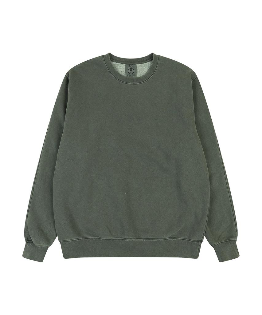 ADERNM Pigment Cut-Line Sweatshirt (Khaki)