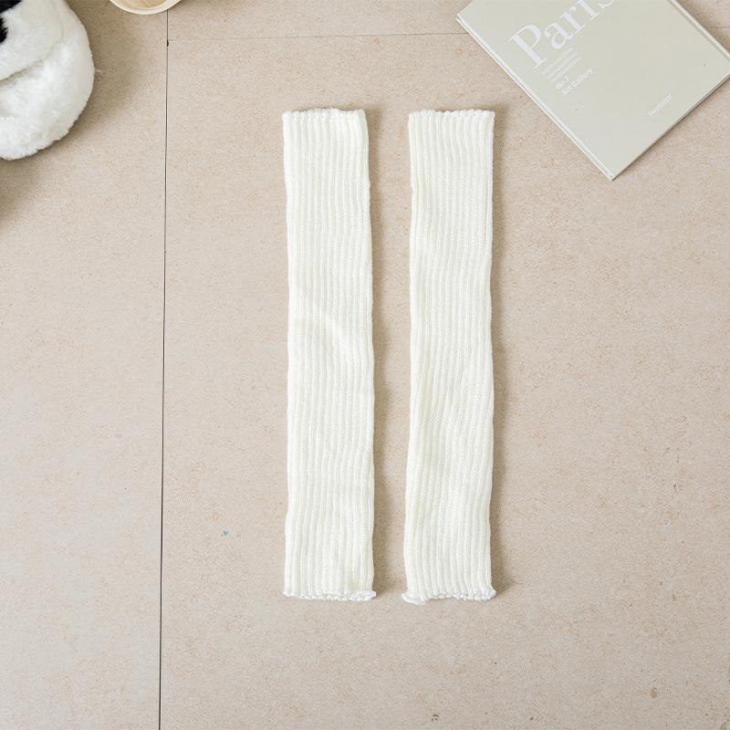 

Fluorescent Knitted Wool Scrunch Leg Warmers - Autumn/Winter Halloween Party Socks One Size брудно-білий