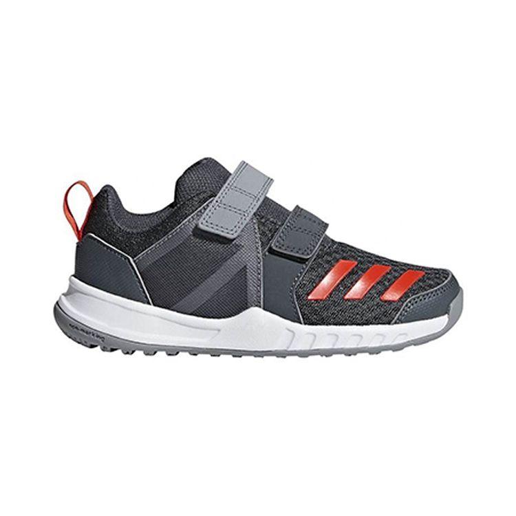 Adidas Gym Sneakers Trendy Non-Slip Low-Top Running Shoes Kids Sneakers Gray Red White CM8605