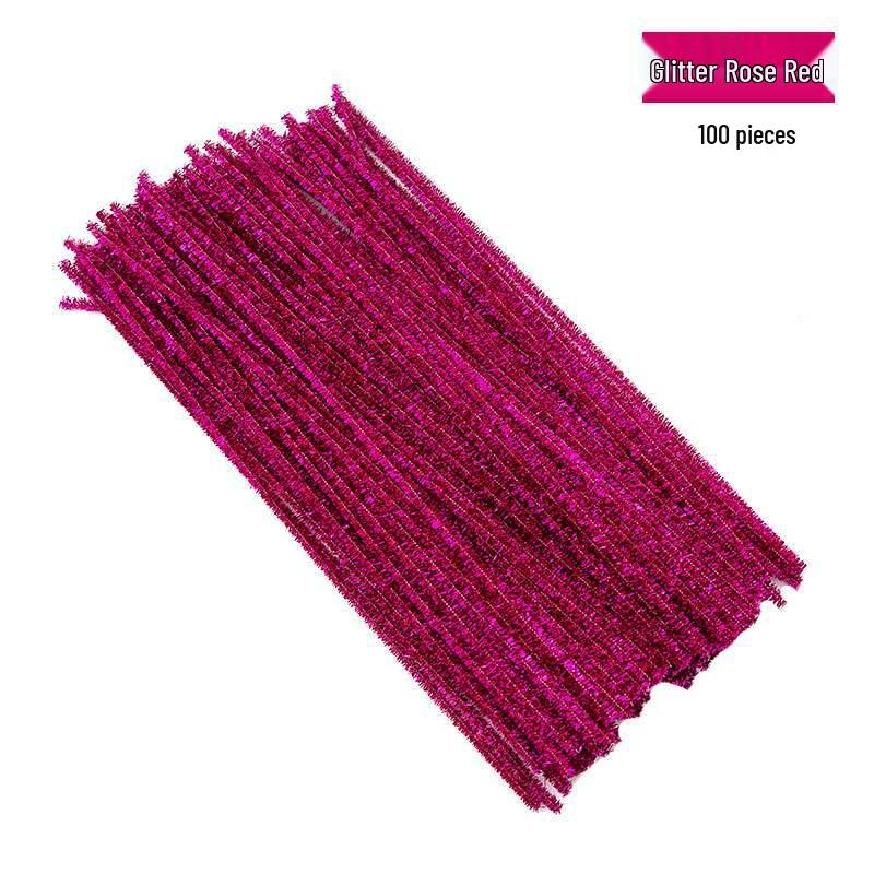 Encrypted Pipe Cleaners: Dense, Thickened 8mm White Strips with Mixed Colors for Handmade DIY Bouquets