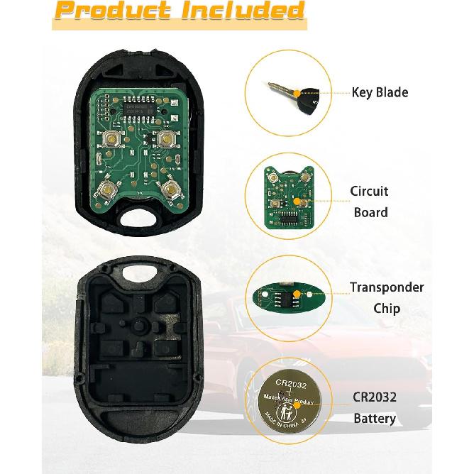 Key Fob Replacement Compatible with 2011-2014 Ford F150/2011-2016 F250 F350/2013-2015 Explorer/2009-2017 Expedition Keyless Entry Remote CWTWB1U793,