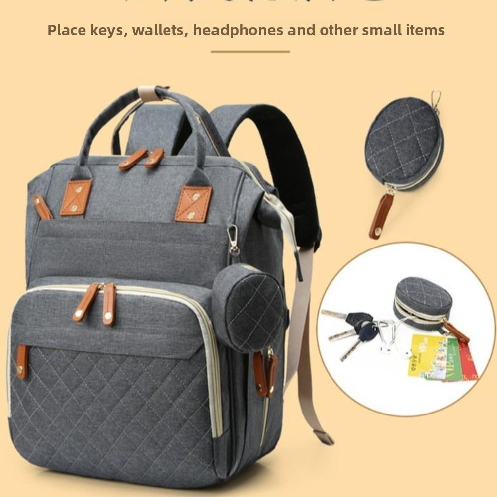 Oxford Cloth Mommy Bag Dry-wet Separation Large Capacity Nappy Backpack Foldable Lightweight Baby Diaper Backpack for Nursing