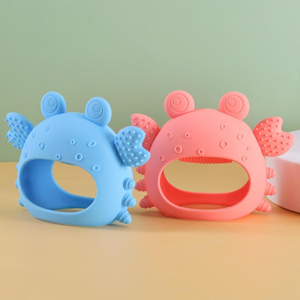 Cartoon Crab Baby Teether Toy Silicone Baby Pacifier New Infant Grinding Gum  for Newborn Infant
