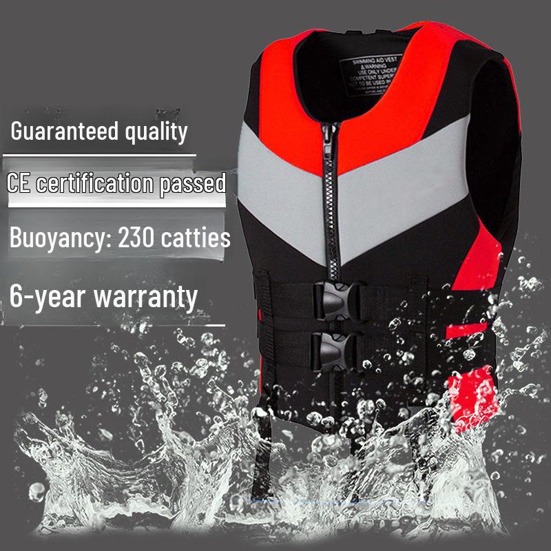 Adult Life Jacket with High Buoyancy and Thickened Fishing Vest for Swimming, Snorkeling, Boating, and Water Rescue