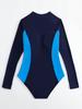 Women's Swimsuit Long Sleeve Surfing Suit Zipper Style Swimsuit One-piece Swimsuit  Printed  Bikini