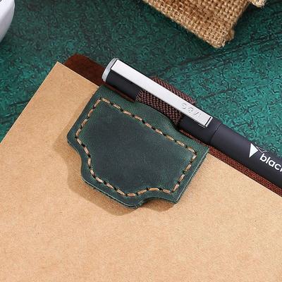 Retro Double-sided Magnetic Bookmark Pen Clip Leather Page Divider Multifunctional Colorful Staionery Supplies Students