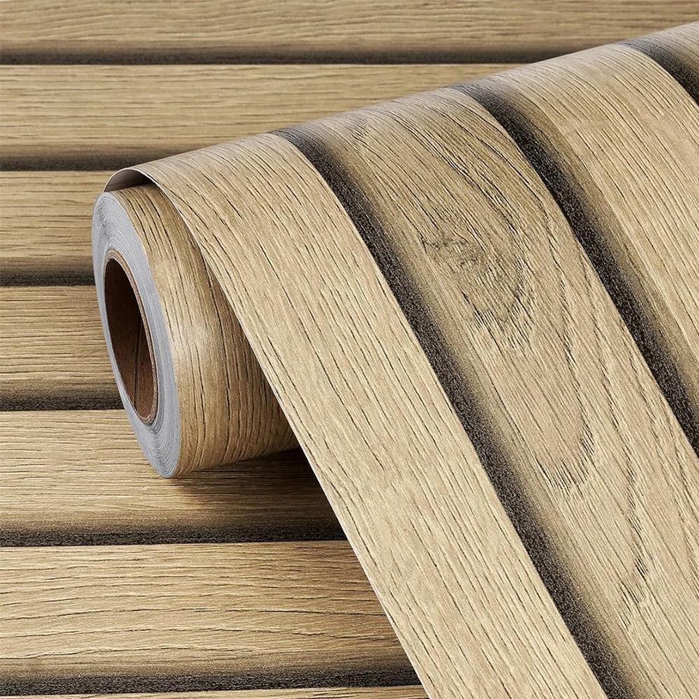 Perfect for DIY Projects Transform Your For Walls Using Our Waterproof PVC Imitation Wood Grain Size 45CM by 5M