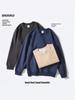 320g Heavyweight Men's Drop Shoulder Cotton Hoodie - Thick Long Sleeve Base Layer for Autumn/Winter
