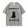 Schrodinger Cat Lovers Funny Meme T-shirt Summer Men's Women Casual Cotton Vintage Streetwear Unisex Oversized Short Sleeve Tees