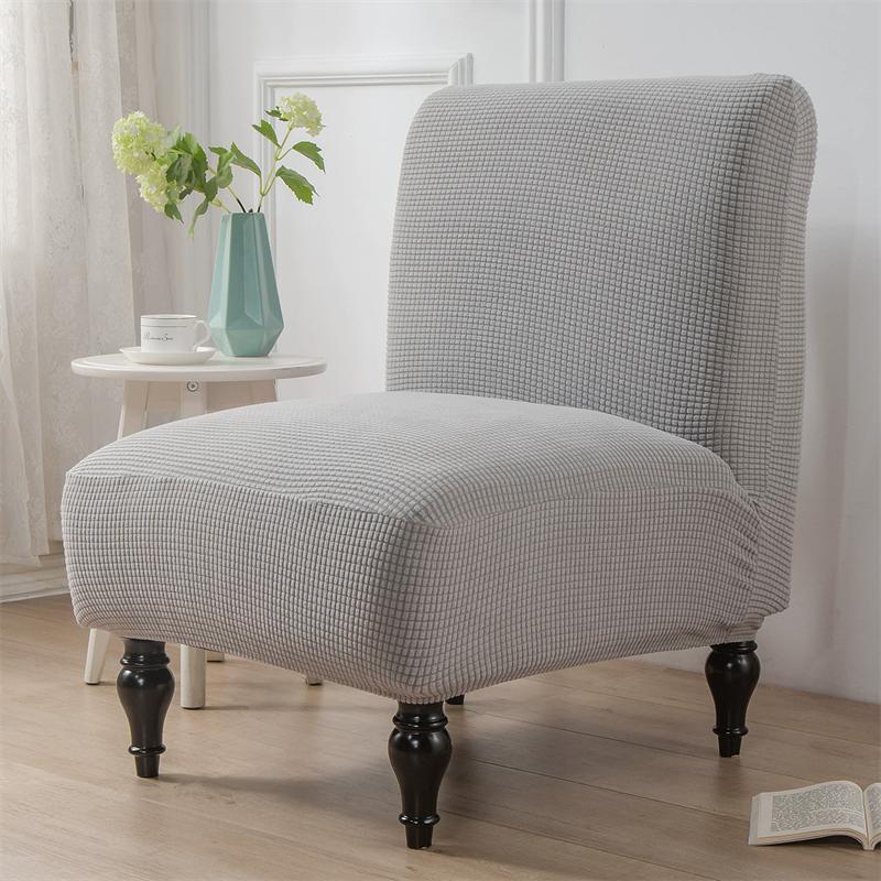 1PZ Coprisedia Accent a Quadri Senza Braccioli Nordic Stretch Coprisofà Singolo Anti-sporco Antiscivolo Coprisedia Grasso per Bar Hotel