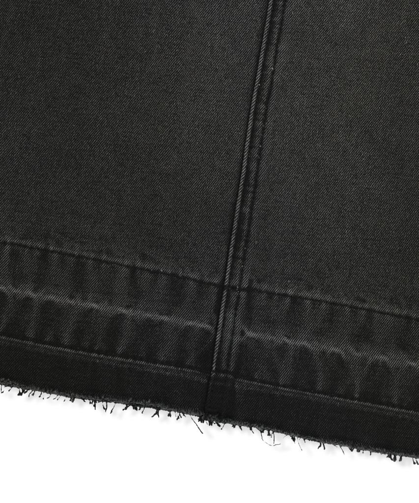 BROWNBREATH Washed Banding Bermuda Pants - Black