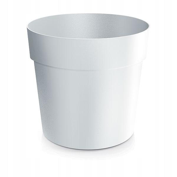 Doniczka Plastikowa Okrągła Klasyczna Biała 13,9 Cm Grower