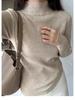 2025 Herbst/Winter Damen Vielseitiger Schlankmachender Halbhoher Rollkragen Wollstrick-Pullover