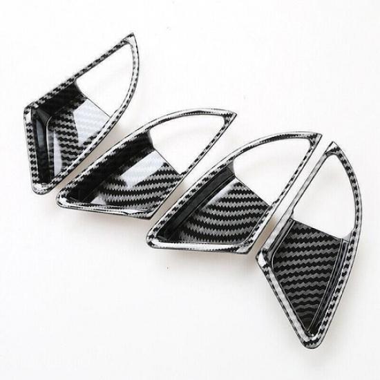 Carbon Fiber Interior Door Handle Bowl Cover Trim For Honda Accord 2008-2013 4pc