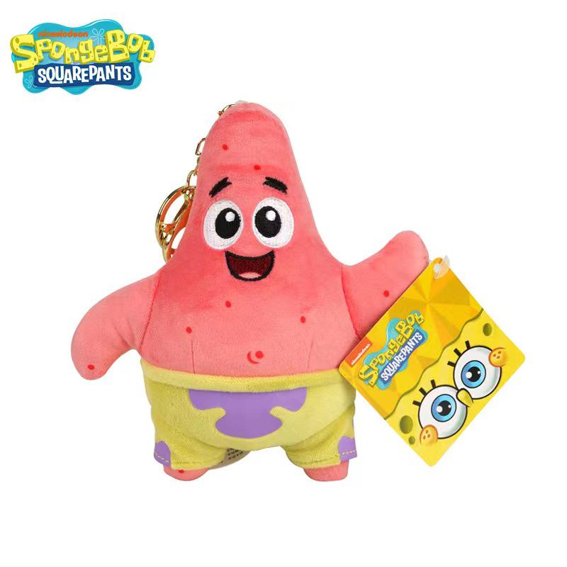 Patrick Star & Squidward Plush Toy Set with Snail Pendant Doll