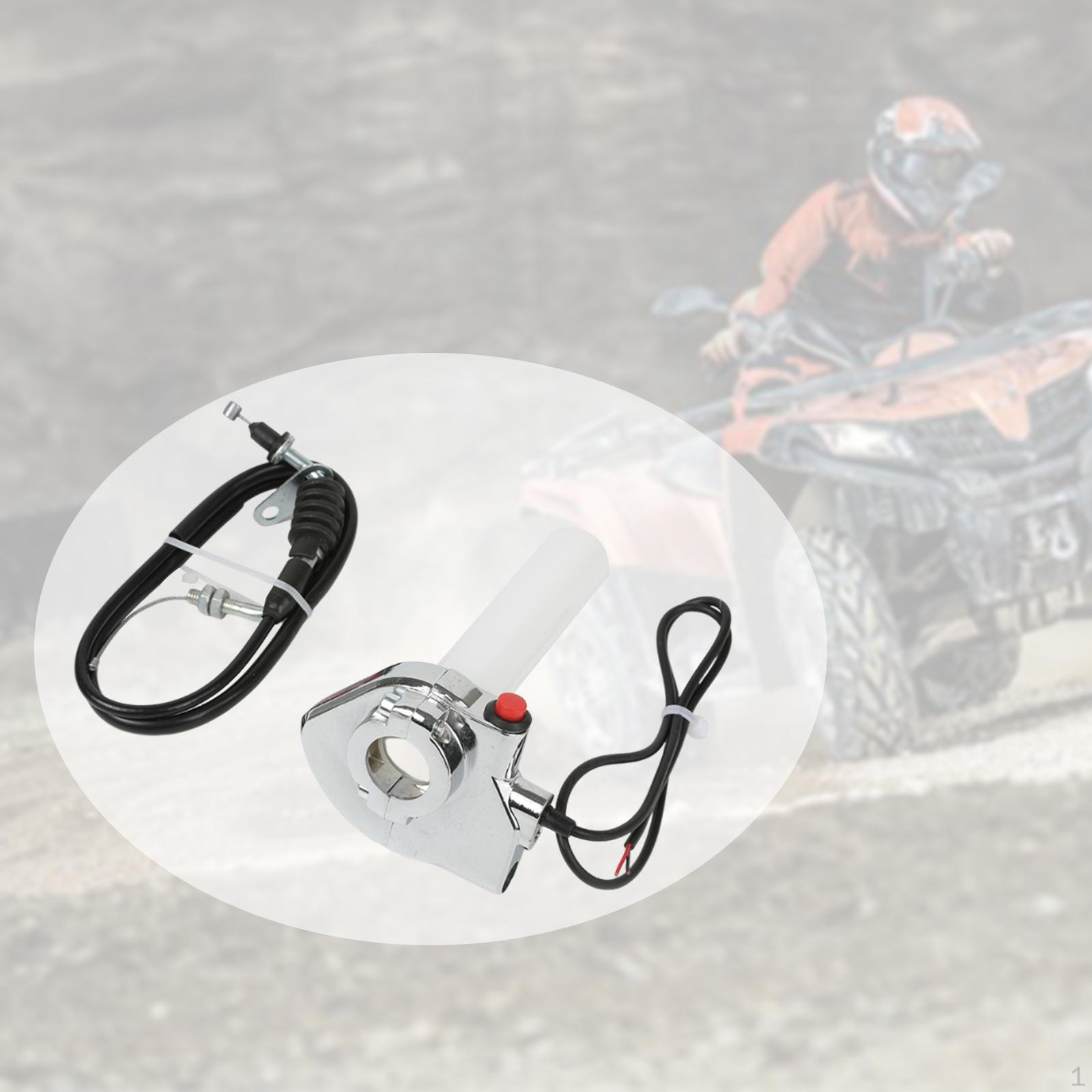 

Motorcycle Twist Throttle Grip with Cable, Handle Spare Part, Motorbike срібний