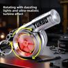 Llavero Portátil de Simulación de Turbina Turbo con Luz LED y Sonido Simulado Juguete Fidget Colgante para Aliviar el Estrés Regalo para Entusiastas de Coches