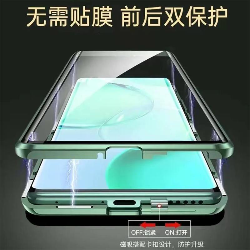 360 Full Case For Xiaomi POCO X8 Pro Max 5G Case Double Sided Magnetic Adsorption Metal Capa Tempering Glass Protect Cover