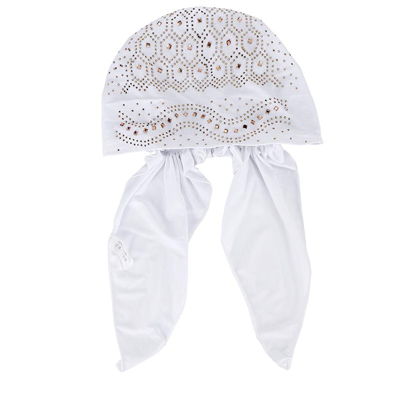 1Pc Chemo Cap Women's Muslim Headwrap Cover Hijab Headscarf Polyester Fiber Hair Loss Hat Turban