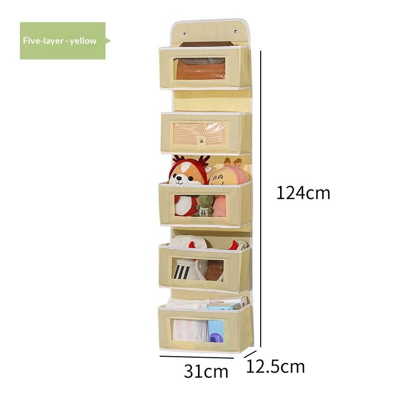 Over The Door Hanging Organizer with Clear Windows Multi Large Capacity Pockets Durable for Bedroom Bathroom Closet Use