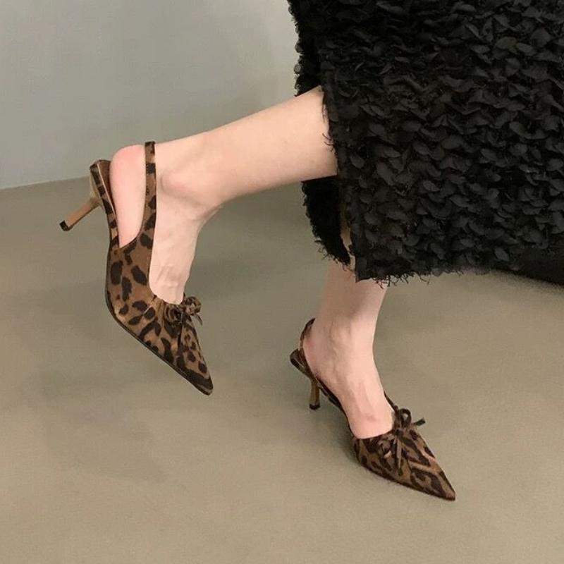 Fashion Summer New Fashion After The Ring Belt Sexy Banquet Bow Women's Shoes Pointy Comfortable Solid Color Elegant High Heel Sandals