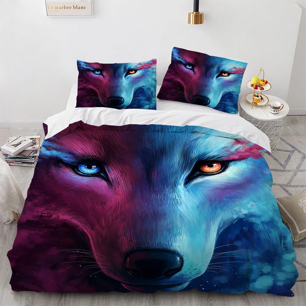 3D Print Wolf Bed Cover Set Adults Winter Duvet Cover Sets Kids,twin Full Queen King Bedroom Set Home Textile Housse De Couette