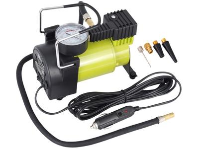 Pistão compressor de ar 12V, 11 BAR, 35L / min, manômetro analógico, 4 adaptadores