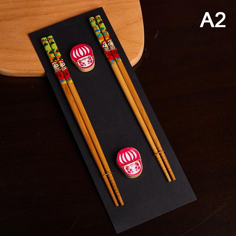 

2 пары китайских палочек для еды, японские, корейские, палочки для суши из цельного дерева, свадебный подарок, набор палочек для еды с держателями