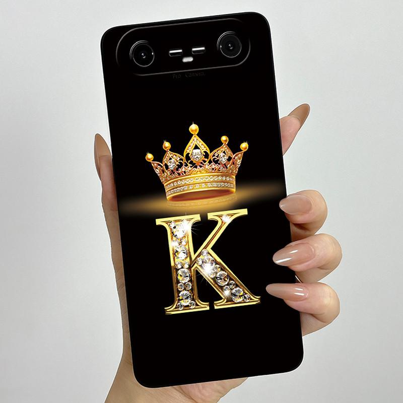 Fodral För Tecno Pova Slim 5G Spark Slim 4G KM9 KM7k Telefonfodral Krona Bokstav Stötsäkert Mjukt Anti-fall Skydd För Tecno Spark Slim