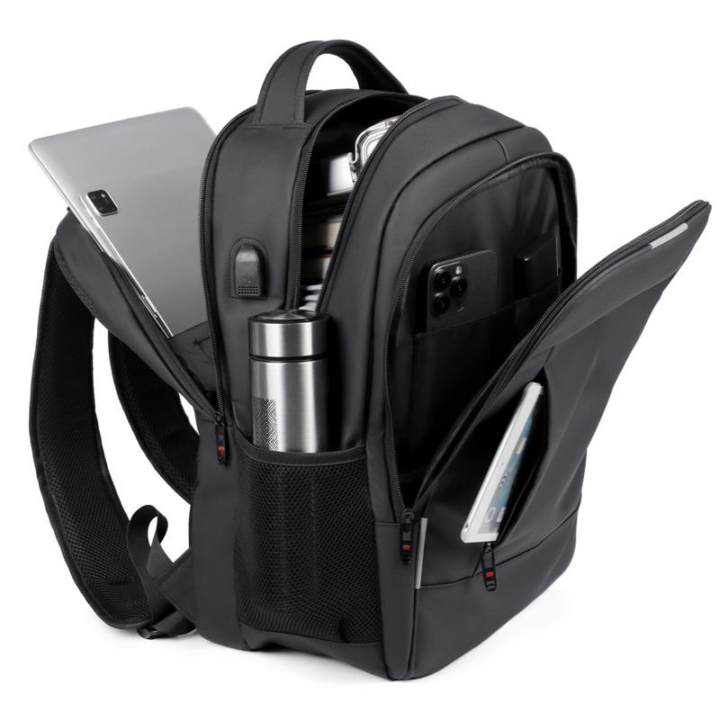 Fashionable Large Capacity Men Business Backpack Travel Double Strap Computer Bag High School Bags Teen College Student Backpack