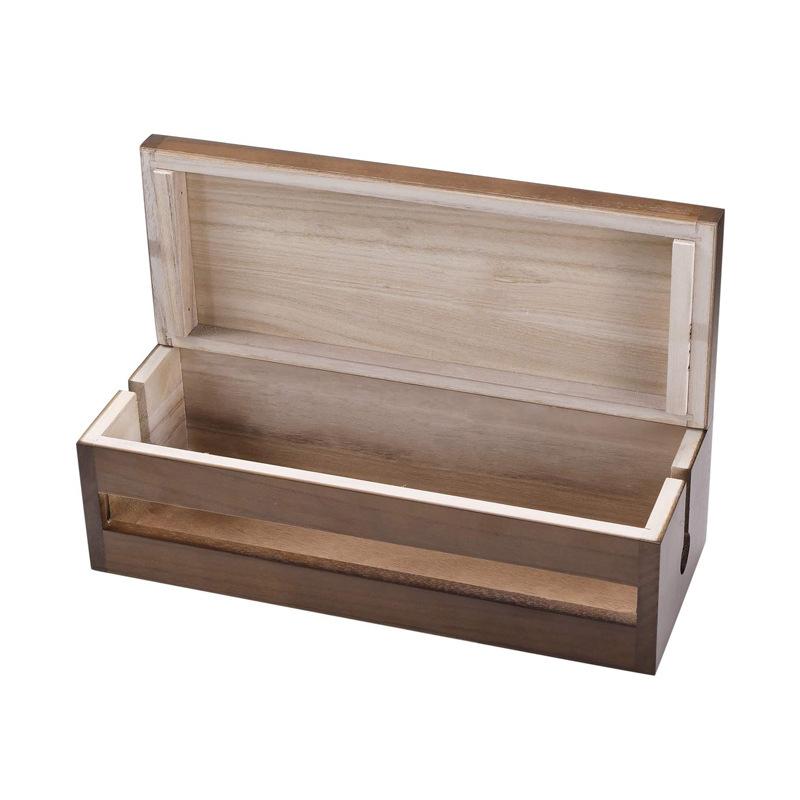 Socket Case Vintage Solid Wood Wiring Box Cable Manager Hub Storage Coffee Paulownia Main Body Home Storage Wooden Storage Box