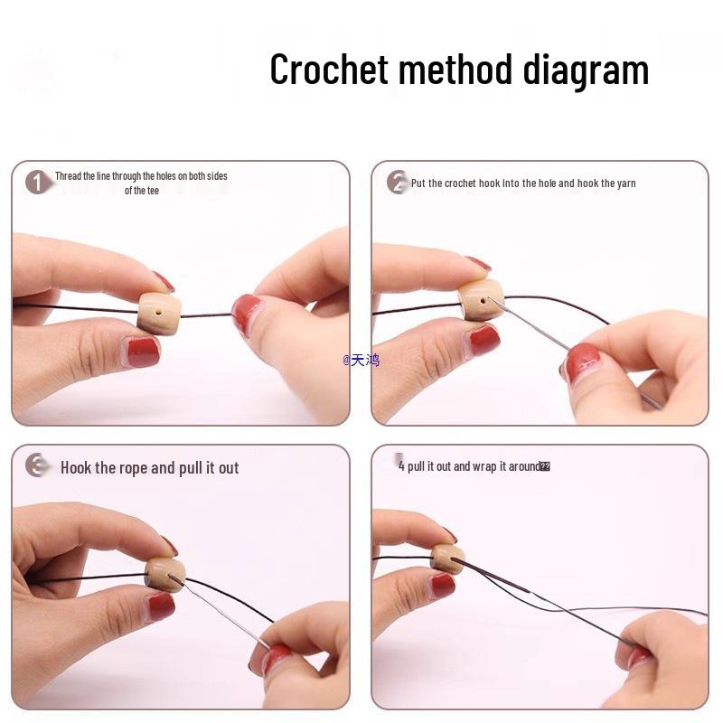 Enfile-perles bouddhistes et fil à crocheter: Outil en acier multi-usage pour perlage, petit trou, wenwan, bodhi et vajra.