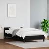 VidaXL Bed Frames with Headboard Slat Base Upholstered Bed Slat Frame Single Bed Adult Bedroom Interior Black 347483