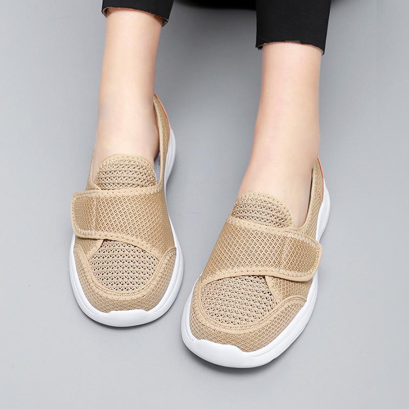 2025 spring and autumn women's Velcro lightweight velvet warm hiking shoes casual fashion wear-resistant sports shoes