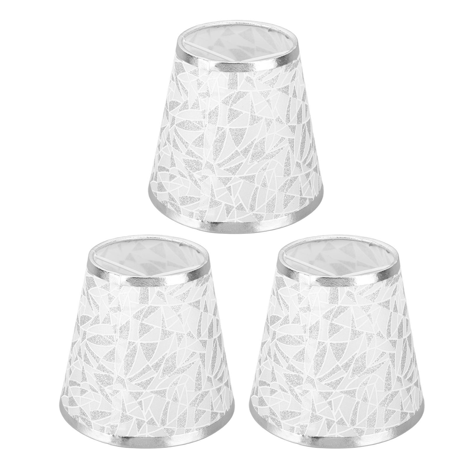 

Тканевый абажур на клипсе Современные тканевые абажуры-бочки для лампы E14 люстры настенной лампы 3 шт. серебристый серебряный