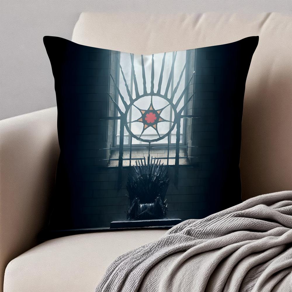 Fashion GGame Of Thrones TV icons Cushion Cover Pillowcase Antidustmite Invisible Zipper Short Plush Sofa Cushion