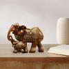 Elephant Family Statues Standing Figurines Multifunctional Tabletop Decoration Fengshui Ornament for Office Desktop Cute