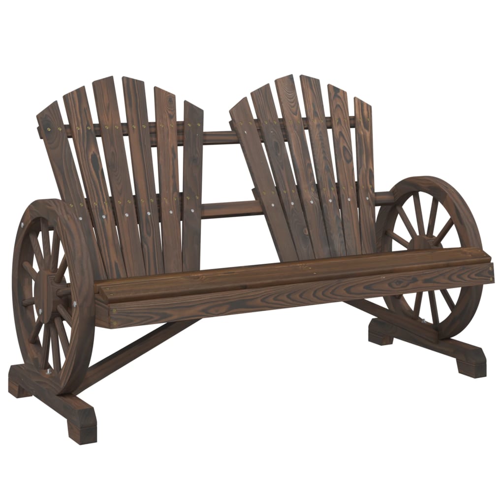 Vidaxl 2-Seater Adirondack Garden Chair, Solid Fir Wood