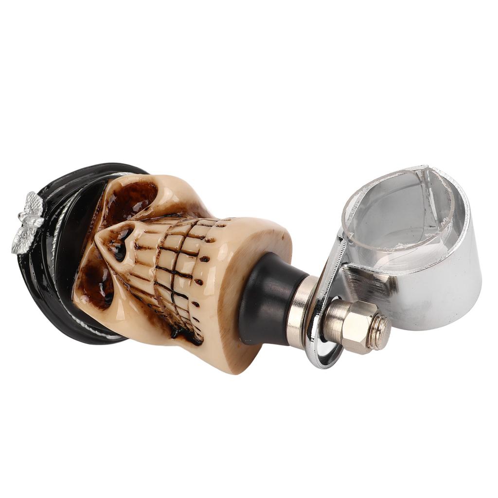 Skull Shape Stee  Wheel   3cm Diameter Metal Resin Turn Knob   for Cars Trucks Tractors Boats