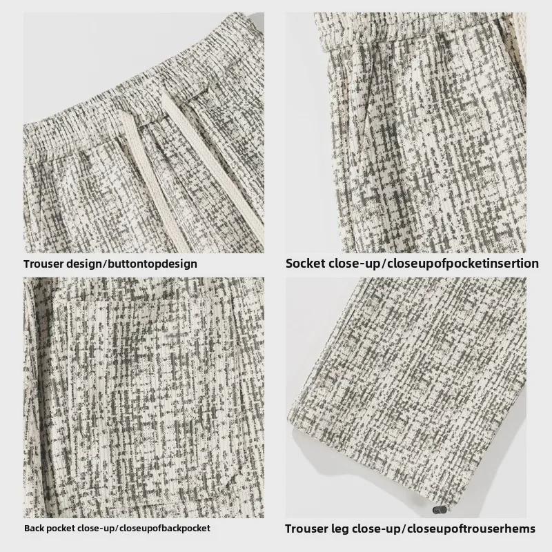 2024 Autumn Large White Corduroy Dirty Pants, Sizes M-5X
