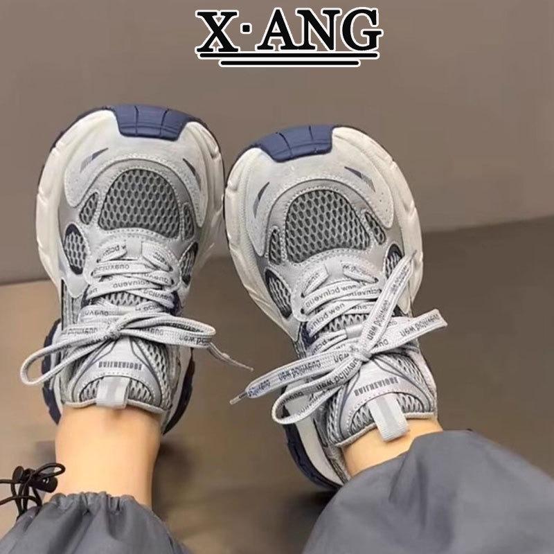 Little monster leather dad shoes women's thick-soled heightening sports shoes new autumn casual shoes children