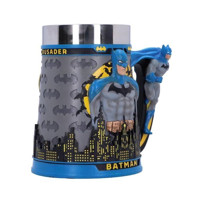 Mug - nemesis now - batman - chope the caped crusader 15 cm - céramique - noir - verre plat