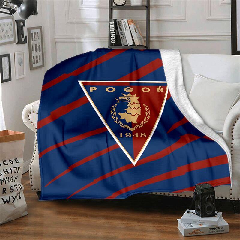 MKS Pogoń Szczecin Flannel Blanket Soft All-Season Throw, Design for Camping, Car Travel, Hiking Sofa, Bed, Office Perfect Gift for Parties