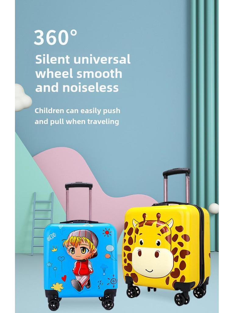 Children's Travel Trolley Suitcase - Universal Wheel, Password Lock, Gift Box