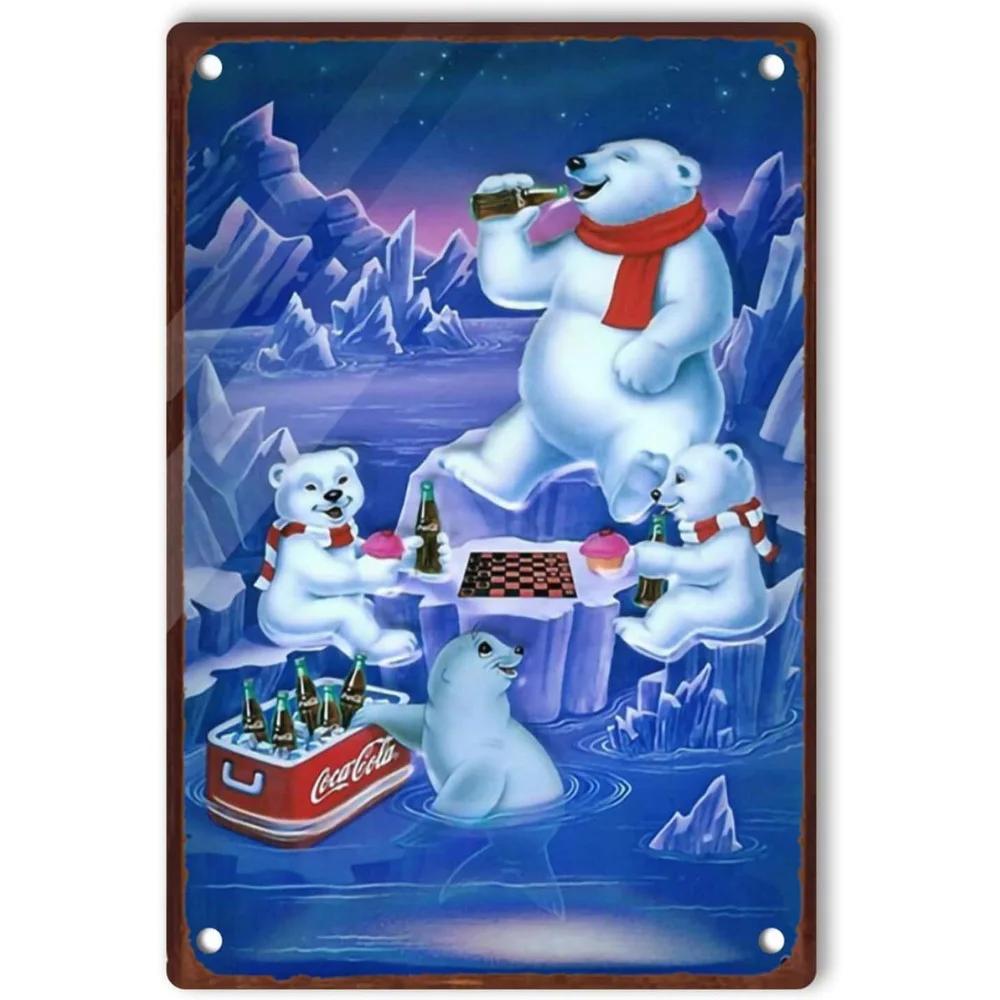 Retro Enjoy Cola Posters Retro Metal Tin Signs Vintage Posters for Game Room Bar Man Cave Cafe Garage Home Wall Decor Gift