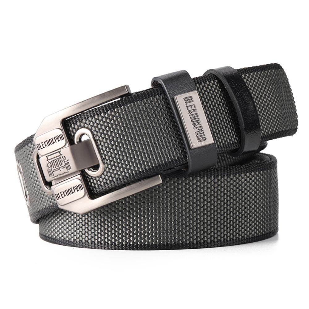 Fashion Nylon Waistband Belt Metal Buckle Gift Men's Belt Alloy Needle Buckle Decorative Belt