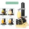 Dearolling Electric Peeler, Automatic Peeler, Multi-Function Kitchen Tool for Peeling Apples, Pears, Potatoes, Vegetables, and Fruits (29*20cm, Black)