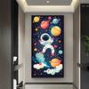 Fantasy Space Astronaut Rocket Kids Birthday Party Decorations Background Supplies Cartoon Cosmic Planet Photography Backdrop